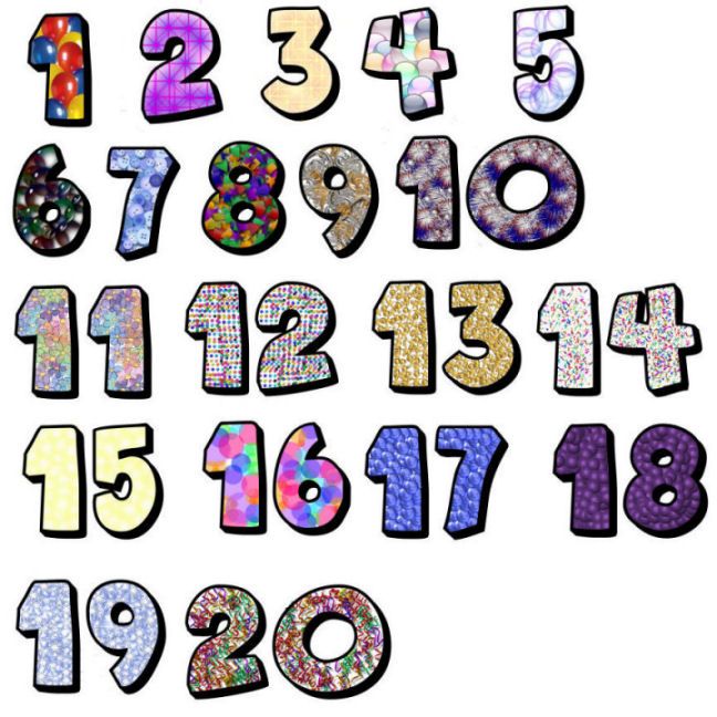 numbers 1 to 20 sheet
