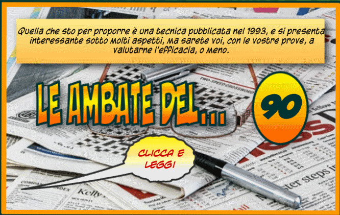 PREVISIONI FAI DA TE: LE AMBATE DEL " 90 " 1 Estrazioni del lotto di oggi