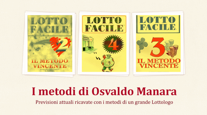 Previsioni e metodi di Osvaldo Manara per le estrazioni del lotto di oggi 03/11/2015