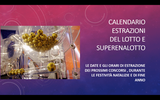 Calendario estrazioni lotto e superenalotto 2015