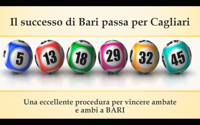 Il successo di Bari passa per Cagliari 1 Metodi e previsioni per le estrazioni del lotto di oggi 28/06/2016