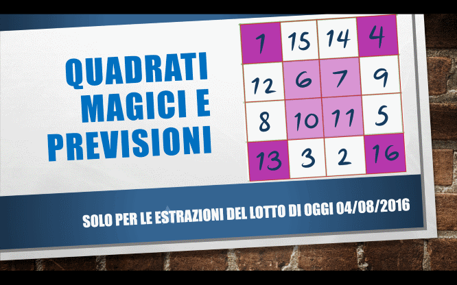 Previsioni per le estrazioni del lotto di oggi 30/08/2016