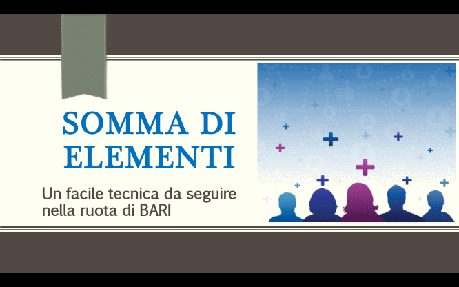 Somma di elementi 1 Metodi e previsioni per le estrazioni del lotto di oggi 24/11/2016