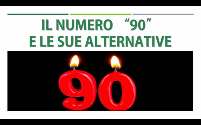 Il numero “90” e le sue alternative 1 Previsioni per le estrazioni del lotto di oggi 15/06/2017