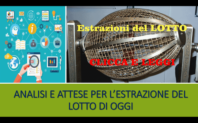 Previsioni per le estrazioni del lotto di oggi 18/07/2017