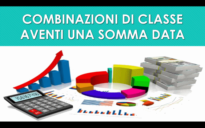 COMBINAZIONI DI CLASSE AVENTI UNA SOMMA DATA (per esperti) 1 Statistica e previsioni per le estrazioni del lotto di oggi 06/07/2017