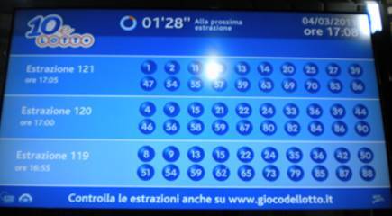 estrazioni 10elotto ogni 5 minuti numeri ritardatari