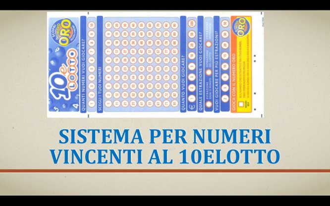 Sistema per numeri vincenti al 10elotto 1 Metodi e previsioni per le estrazioni del 10elotto di oggi 10/02/2018
