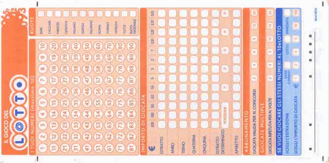 Giocata LOTTO: NOVE NUMERI IN TRE SESTINE 1 Previsioni per le estrazioni del lotto di oggi 12/6/2018