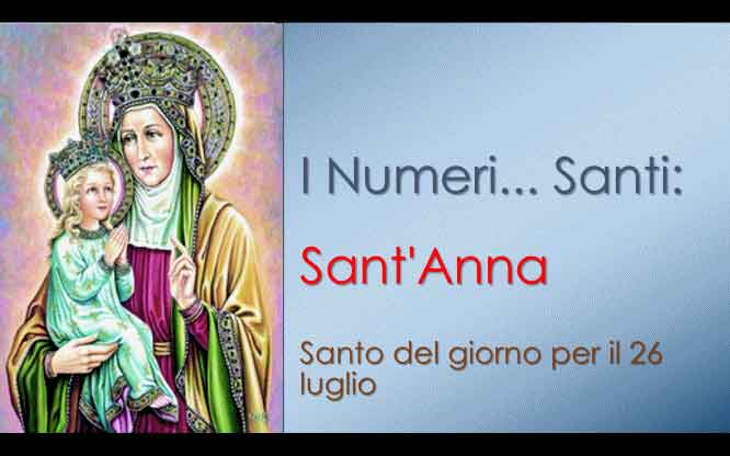 Santo del giorno 26 luglio