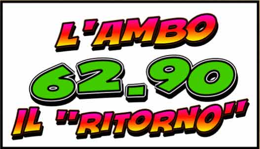 L’ambo 62.90: “IL RITORNO?” 1 Previsioni per le estrazioni del lotto di oggi