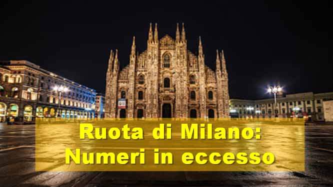 Ruota di Milano: Numeri in eccesso 1 Previsioni per le estrazioni del lotto di oggi 12/03/2019