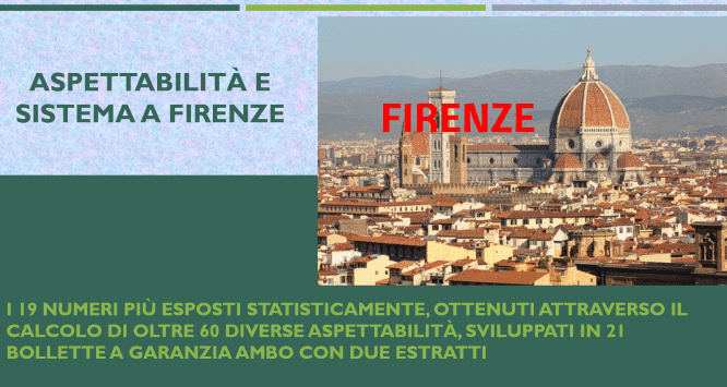 Aspettabilità di FIRENZE 1 Aspettabilità di FIRENZE del 14/04/2022