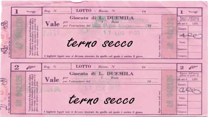 Il terno secco della SPERANZA a Palermo 1 Il terno secco della SPERANZA a Palermo