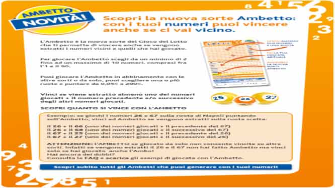 Previsioni Lotto Ambetto del 18/04/2024