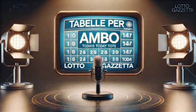 Tabelle per Ambo per il 9 agosto 2024