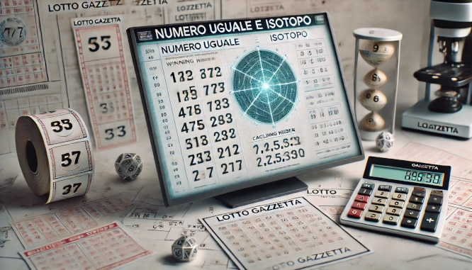 Pronostico vincente con la tecnica del numero uguale e isotopo nel Lotto 1 Pronostico vincente con la tecnica del numero uguale e isotopo nel Lotto
