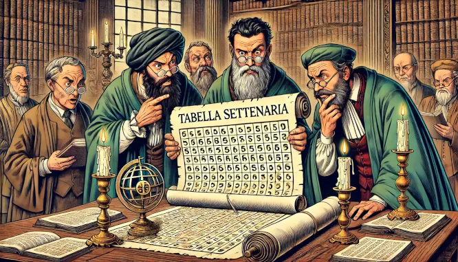 La Tabella SETTENARIA per il 13/03/2025 1 set11032025