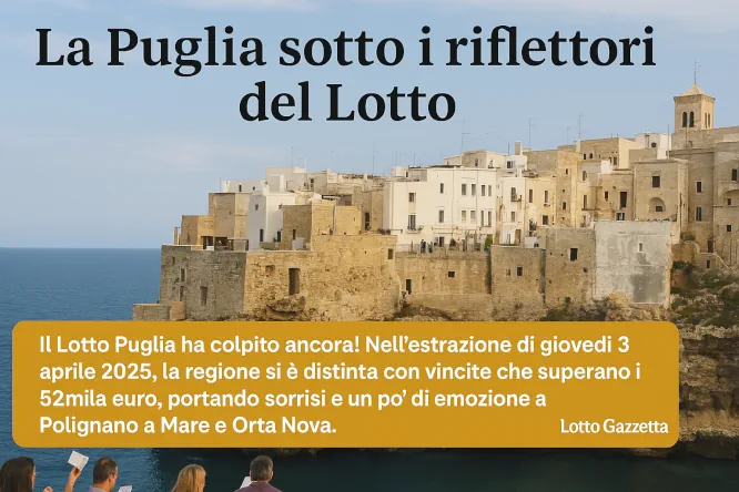 Lotto Puglia: La Fortuna tocca 52.000 Euro 1 new04042025a
