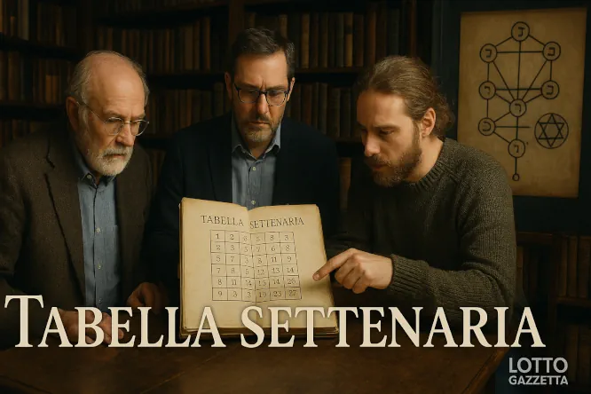 La Tabella SETTENARIA per il 18/04/2025 1 set17042025