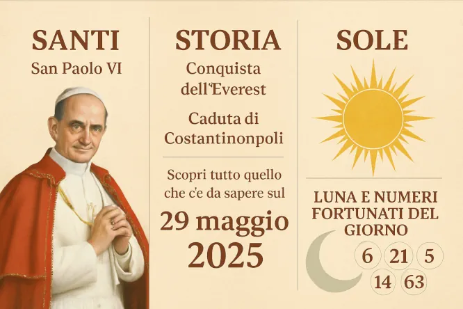 Almanacco 29 Maggio 2025