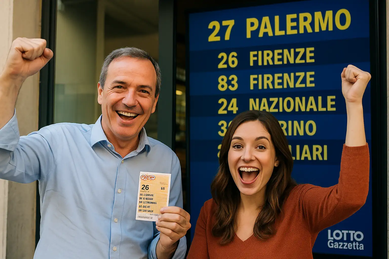 Lotto: cade il 27 su Palermo, ora c’è il 26 su Firenze