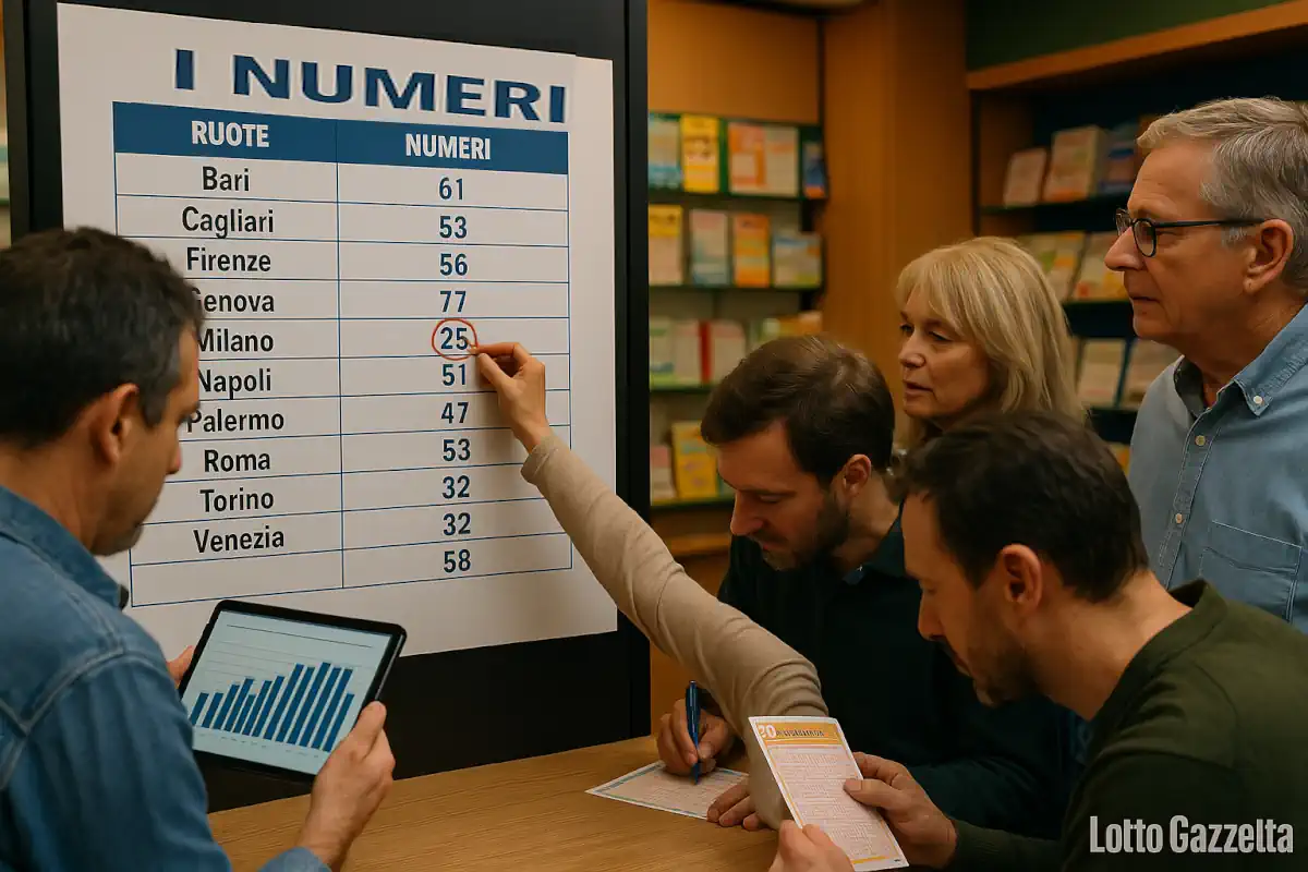 Ritardatari e combinazioni Lotto: aggiornamento al 20/6/2025