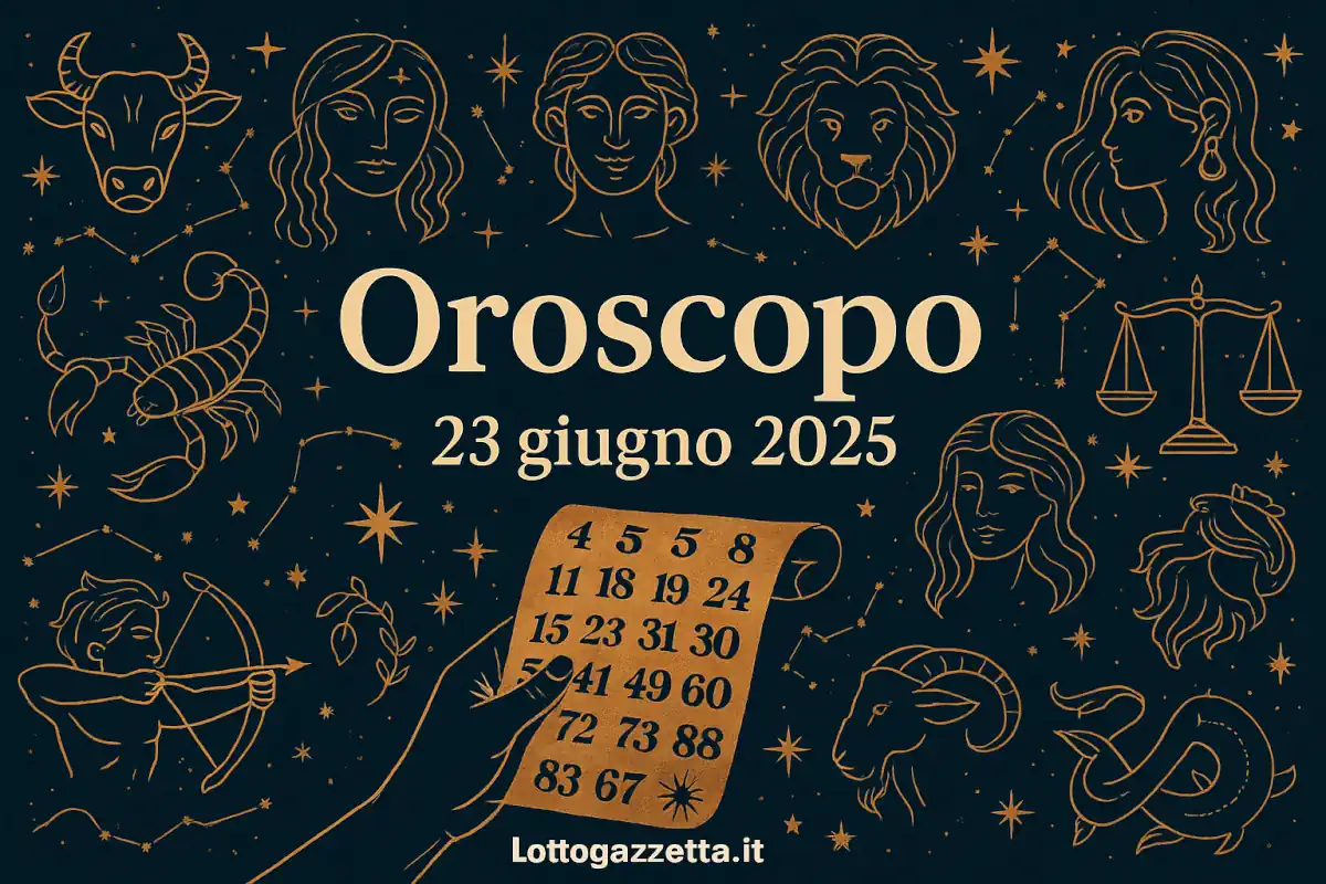  Oroscopo e Numeri di oggi: 23 Giugno 2025