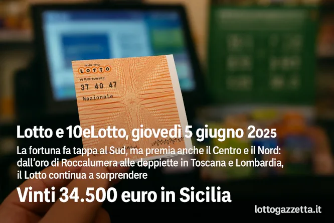 Lotto e 10eLotto: Sicilia in festa con premi da record