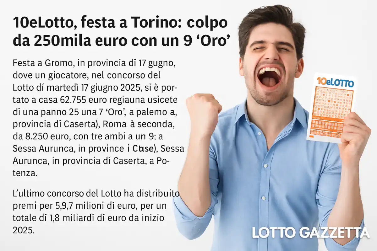 Vincite in festa: il Lotto premia Gromo, la Sicilia e Torino