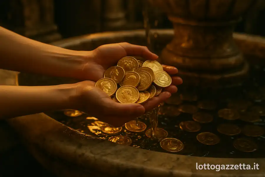 Sognare una Fontana d'Oro: 5 Numeri Fortunati dal Tuo Sogno